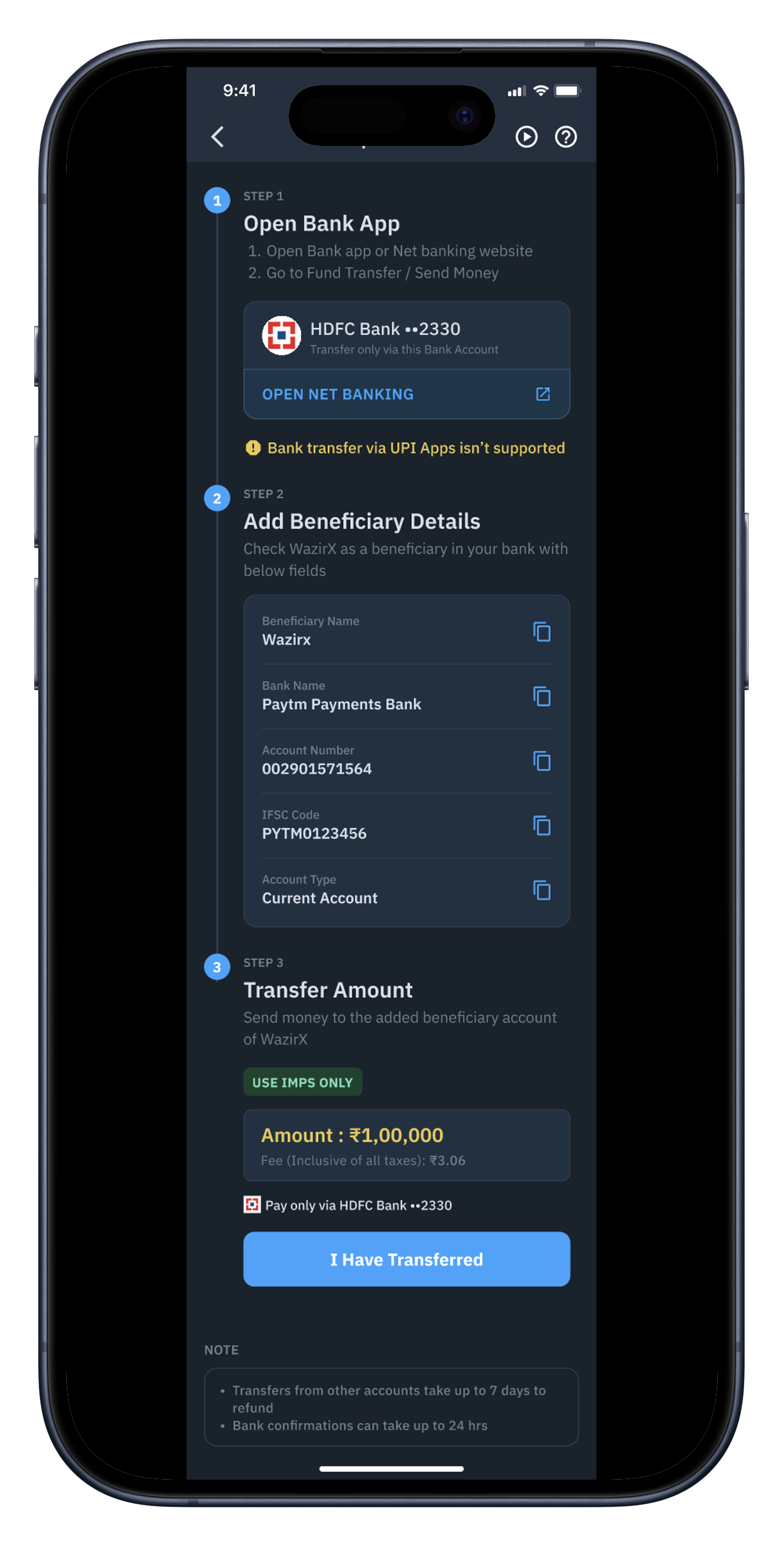 Bank transfer screenshot 4